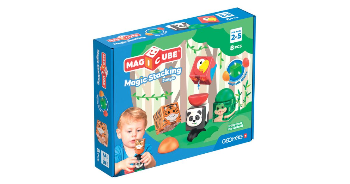 Geomag Magicube Blocks Stacking Jungle 8 buc | Pepita.com