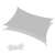Springos grey rectangular shade sail 4x3m with ropes