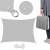 Springos grey rectangular shade sail 4x3m with waterproof detail and accessories