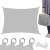 Springos grey rectangular shade sail 4x3m with accessories