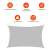 Springos grey rectangular shade sail 4x3m features