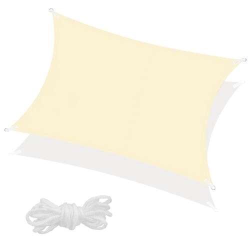 Springos Négyszög Napvitorla 3x2m #bézs