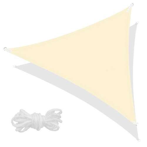 Springos Háromszög Napvitorla 7x5x5m #bézs