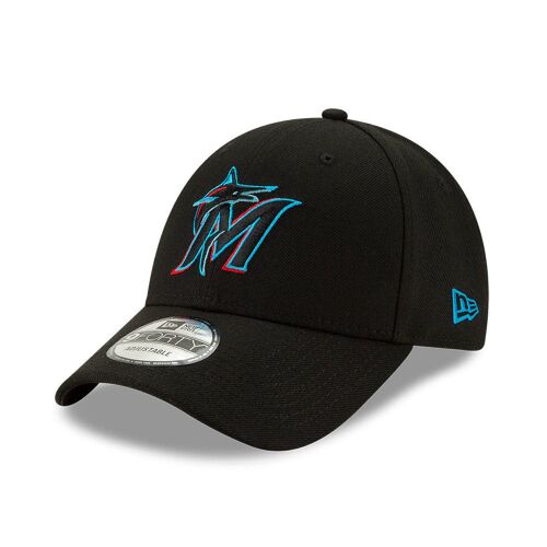 New Era Miami Marlins 9FORTY fekete sapka szögletes elölnézet - Férfi baseball sapka