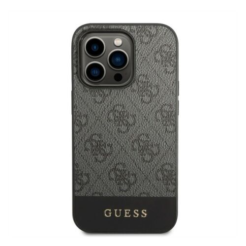 Guess 4G Stripe Apple iPhone 14 Pro Max szilikon hátlap tok, szürke 155452346 