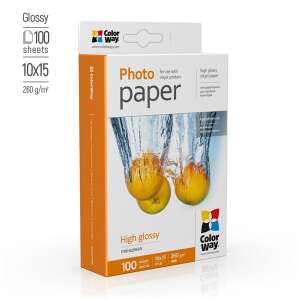 Hârtie foto Colorway, lucioasă, 260 g/m2, 10x15, 100 coli (pg2601004r) PG2601004R 44028418 Hârtii foto