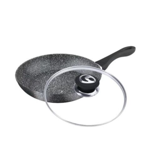 Fekete granite line serpenyő+fedő 24 cm