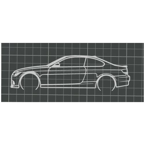 BMW E92 335i Coupe tervrajz fali dekoráció, minimalista autó dekor 