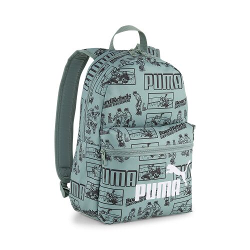 Puma Phase Kids Hátizsák - Zöld mintás kicsi hátizsák gyerekeknek - Iskolatáska