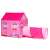 Iplay rosa Spielzelt mit Tunnel, Hausdesign mit Fenstern und Blumen, für Kinder