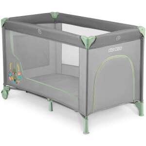 RicoKids Pătuț de călătorie cu saltea, 125x65x78cm, 15kg - Gri, Mint