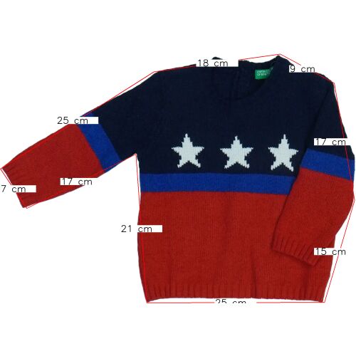 Benetton Fiú Kötött pulcsi (Méret: 80)