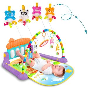 Baby playing on RicoKids interactive play mat with piano - Ricokids