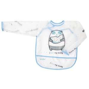 Akuku Panda baba előke ujjal, vízálló, könnyen tisztítható, kék - Akuku