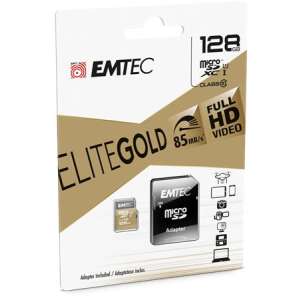 EMTEC "Elite Gold" 128GB UHS-I/U1 85/20 MB/s microSDXC Memóriakártya adapterrel 58315551 