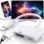 iPhone csatlakoztatva TV-hez lightning-HDMI adapterrel, kijelző tükrözése és töltés. Más lehetséges csatlakozások USB-vel.