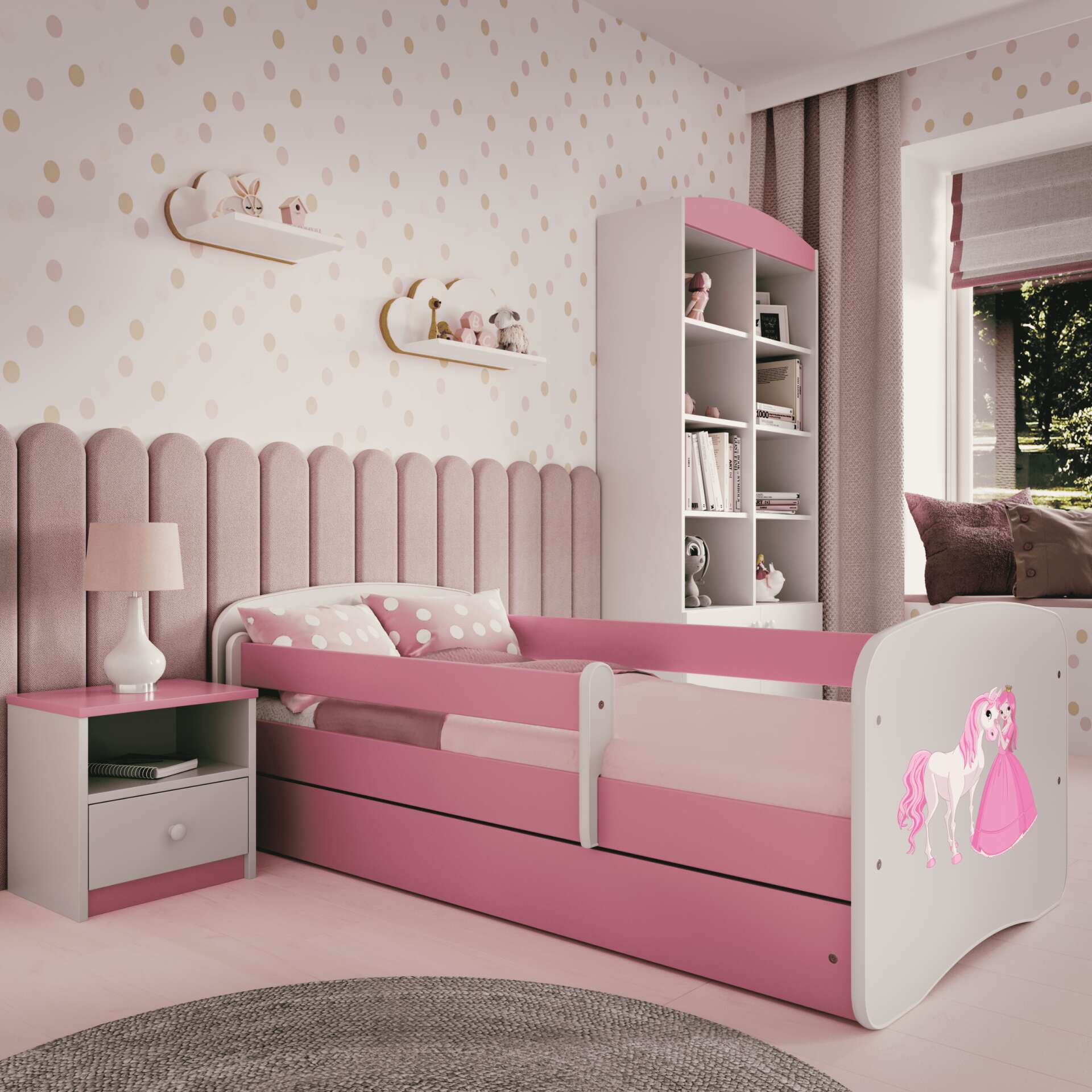 Kocot Kids Babydreams Ifjúsági ágy ágyneműtartóval - Hercegnő és...