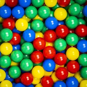 100 pack of Euro-Matic 6cm BPA free plastic balls in assorted colors - Plastic Ball Set