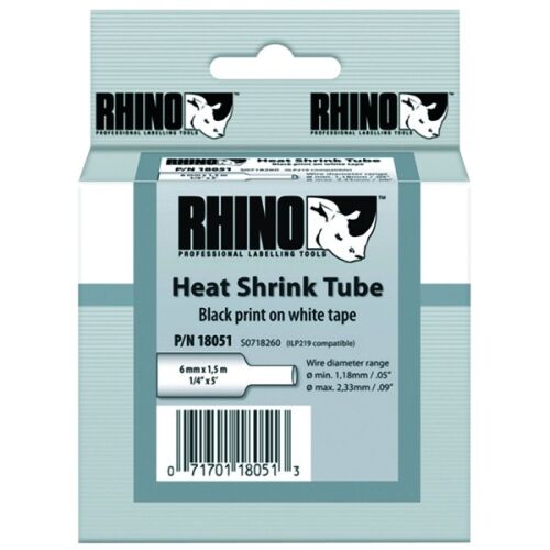 DYMO Rhino 6mm fehér zsugorcső - Dymo