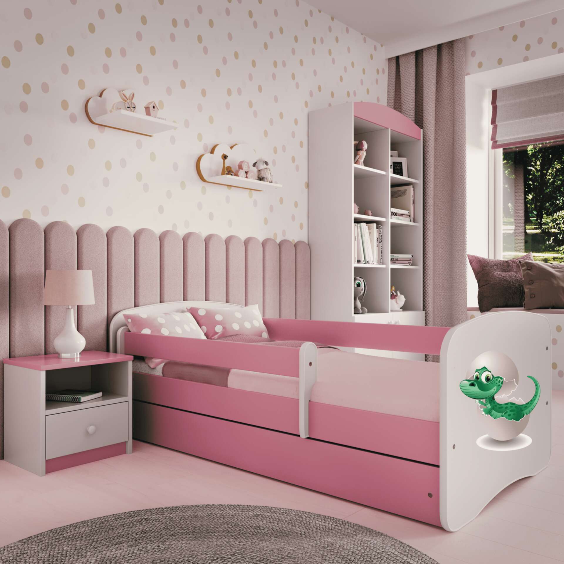 Kocot Kids Babydreams Ifjúsági ágy ágyneműtartóval - Dínó - Többf...