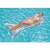 Woman floating on Bestway mermaid tail pool float in the pool.