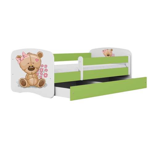 Kocot Kids Babydreams Ifjúsági ágy ágyneműtartóval - Maci virágokkal - Többféle méretben és színben 46082936