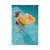 Baby in Bestway Swim Safe ABC Baby Swim Support, yellow inflatable ring with seat for babies, in a swimming pool