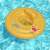 Bestway Swim Safe Подпомагане за плуване за бебета, жълт надуваем пръстен с облегалка за бебета, с дизайн на рак, в басейн