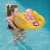 Baby in Bestway Swim Safe ABC Baby Schwimmhilfe, gelber aufblasbarer Ring mit Sitz für Babys, im Schwimmbad