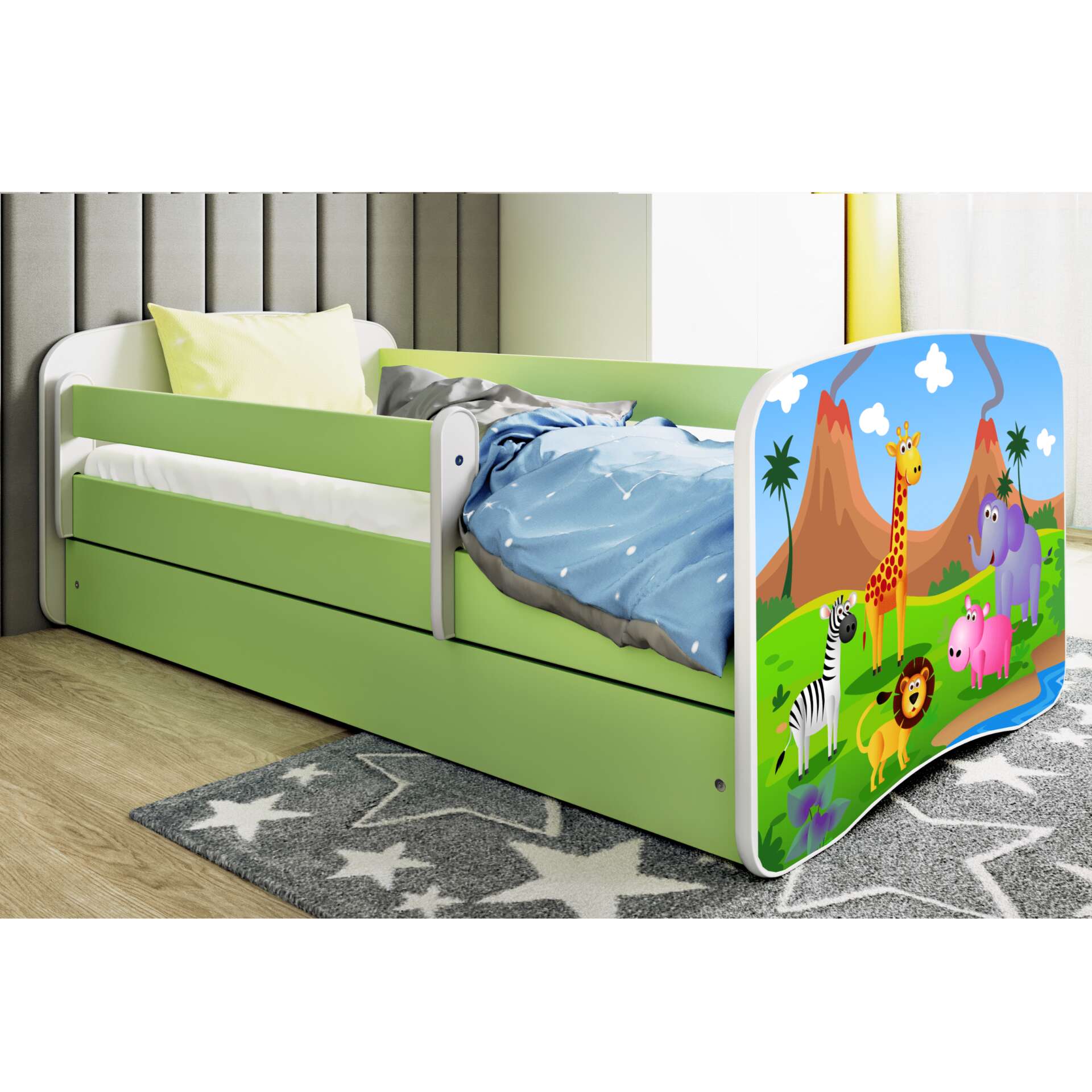 Kocot Kids Babydreams Ifjúsági ágy ágyneműtartóval - Szafari - Tö...