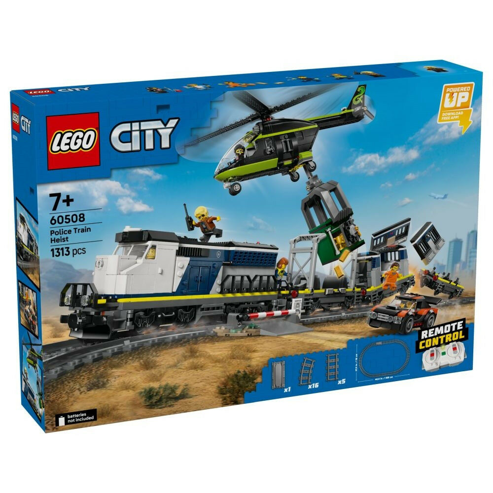 E-shop LEGO City Lúpež v policajnom vlaku 60508 Súprava elektrického vla...