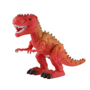 Sétáló T-Rex dinoszaurusz játék világító nyelvvel, piros és narancs színben, gyerekeknek - Nonbrand Interaktív gyerek játék