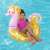 Girl using Bestway glitter seahorse inflatable swim ring in a pool