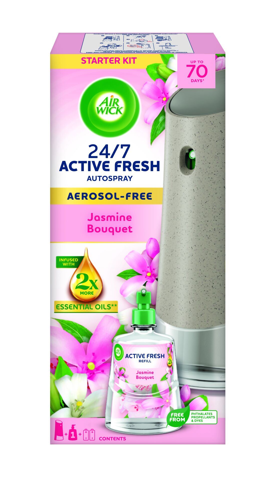 E-shop Air Wick Active Fresh Automatický osviežovač vzduchu sprej prístr...