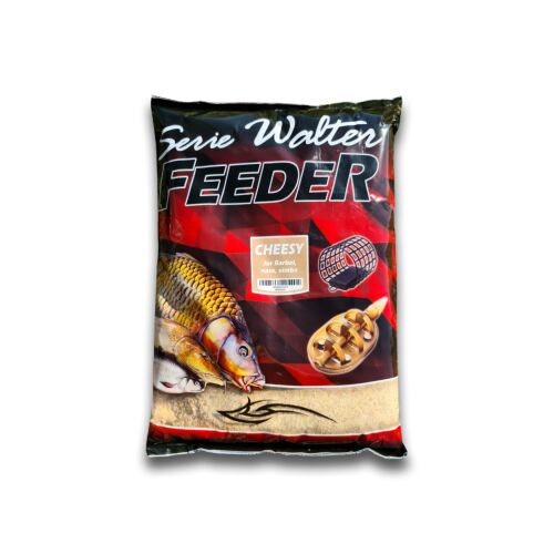 Serie Walter Feeder Cheesy 2kg, sajtos etetőanyag feeder horgászathoz, ideális márnának, paducnak és domolykónak - Feeder aprócikk