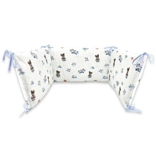 Baby Shop fejvédő kiságyba - Kék maci 156000134 - Fejvédő és rácsvédő