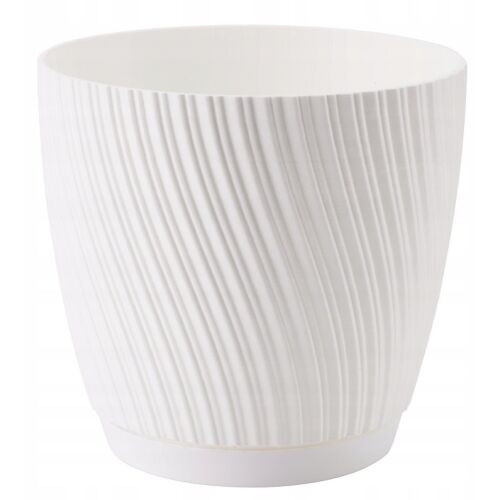 Mika 13 virágcserép aljjal fehér FORM-PLASTIC 156010358 - Virágcserép