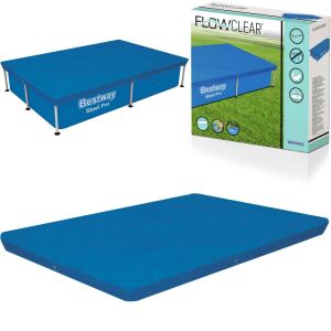 Bestway Pool Cover 221 x 150 cm - For Metal Frame Rectangular Pools 131042290 - Sersimo
