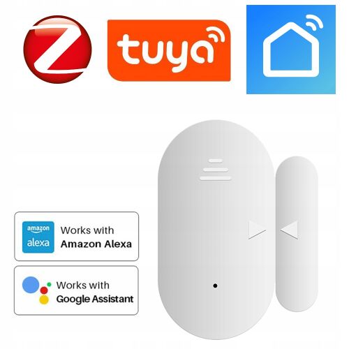 Tuya ZigBee okos ajtó- és ablaknyitás érzékelő, kompatibilis Alexa-val és Google Assistant-tel - Biztonság