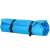 Springos self-inflating camping mat with pillow, blue, rolled up with straps