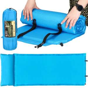 Springos self-inflating camping mat set: rolled, unrolled, and in carry bag - Camping Mat