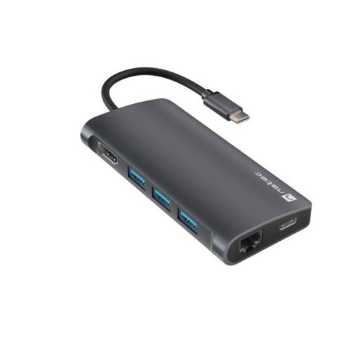 Natec Fowler 2 V2 USB-C Multiport Adapter, 8 az 1-ben hub USB 3.0, HDMI, Ethernet és SD kártyaolvasóval - Natec