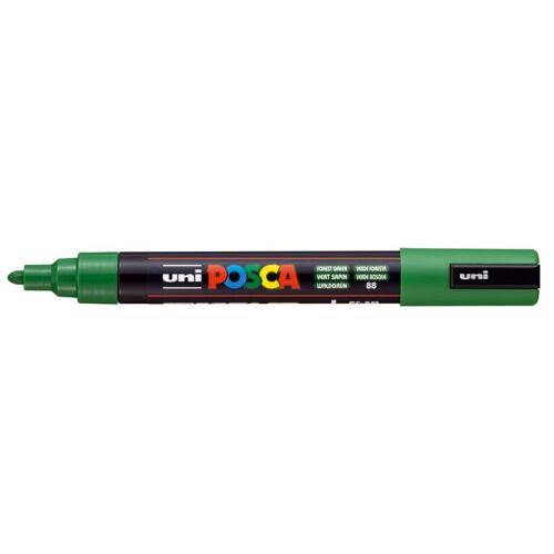 UNI Posca PC-5M erdőzöld dekorációs marker, 1.8-2.5mm - Dekormarker