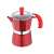 Piros 3 csésze kotyogós kávéfőző