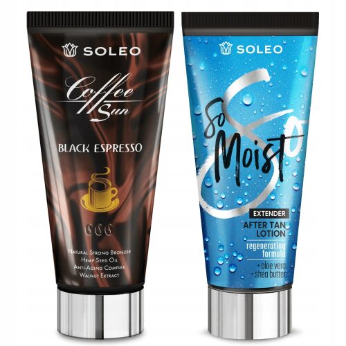SOLEO FEKETE ESPRESSZÓ 150ml ERŐS BRONZOSÍTÓ + NAPOZÁS UTÁNI BALZSAM 150ml 156082568 - Testápolás és higiénia