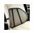 Black mesh back support cushion in a car seat, lumbar support for driving