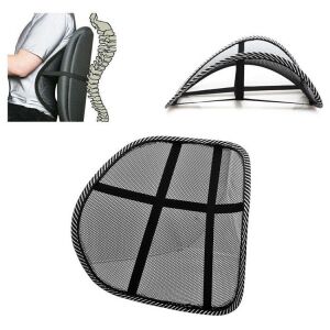 Tragbare Lendenwirbelstütze mit Mesh-Design und Anwendungsbeispiel - Bürobedarf