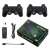 Blackbird portable TV game stick console, black BH1367, with two wireless controllers, HDMI cable, USB receiver, and power cable