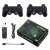 Blackbird portable TV game stick console, black BH1367, with two wireless controllers, HDMI cable, USB receiver, and power cable
