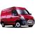 Renault Master II furgon, amelyen látható az oldalsó tükörház lehetséges helye